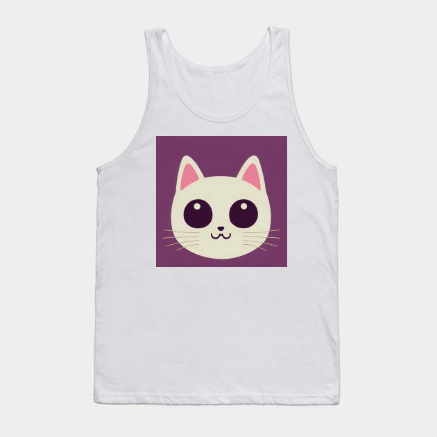 Cartoon cat character icon logo Tank Top by DyeruArt